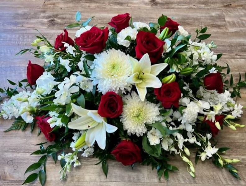 Divine Casket Spray Sympathy Arrangement