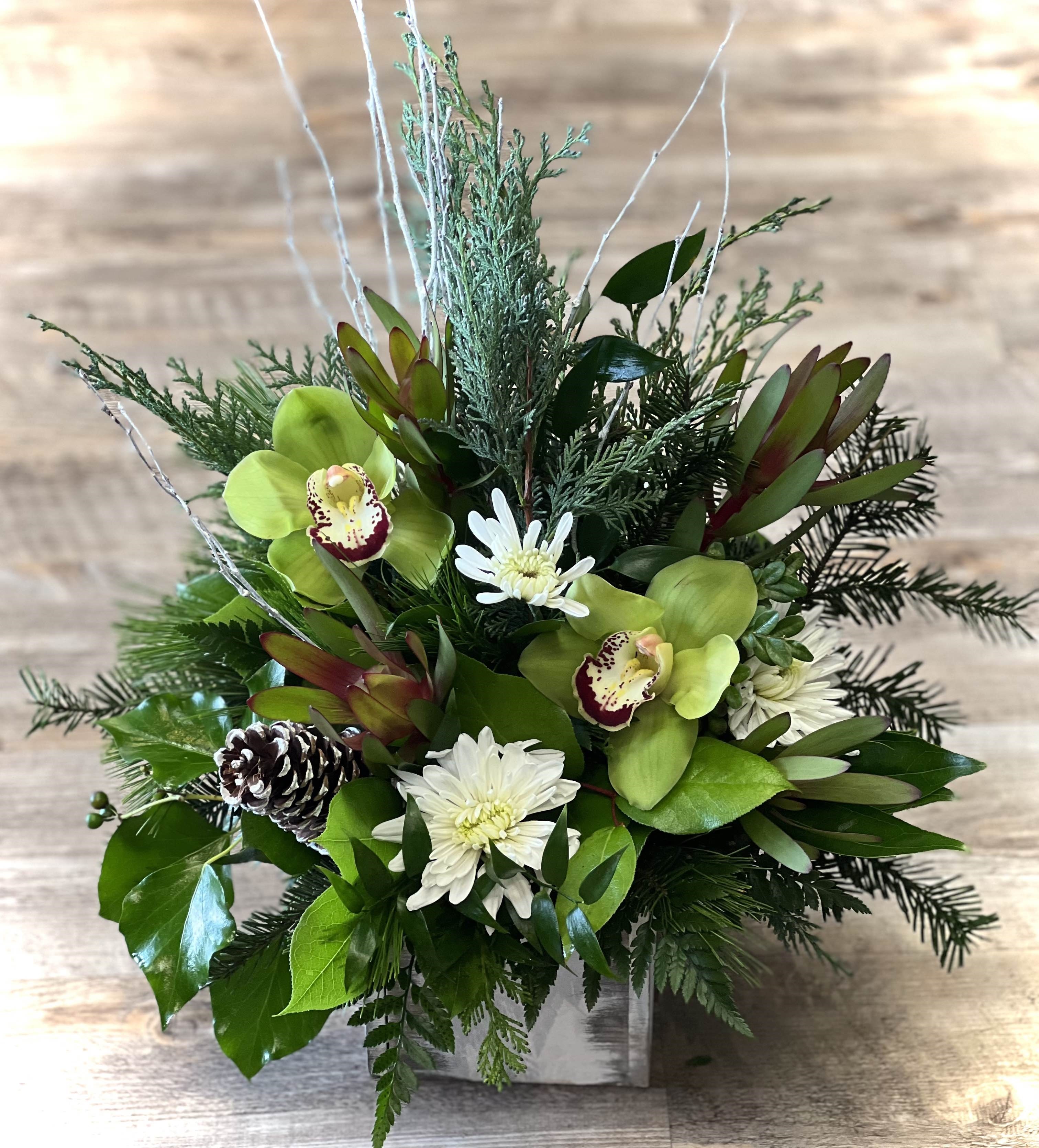 Festive Orchid Bouquet Flower Arrangement
