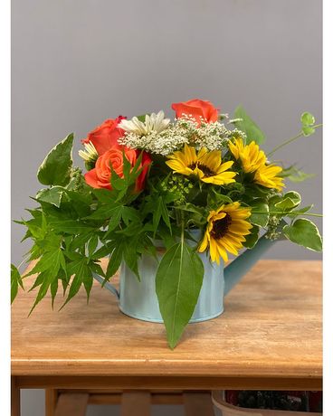 Watering Can Flower Arrangement