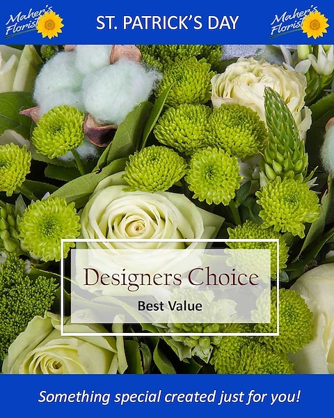 Designers Choice St Patricks Day Flower Arrangement