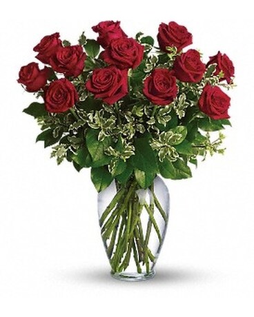 Always on My Mind - Long Stemmed Red Roses Flower Arrangement