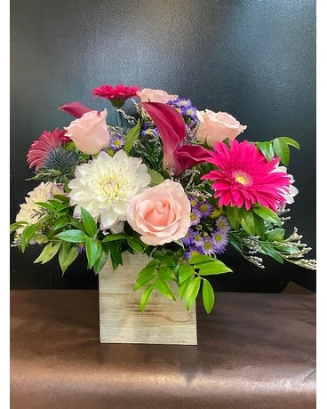 Ruby Box Bouquet Flower Arrangement