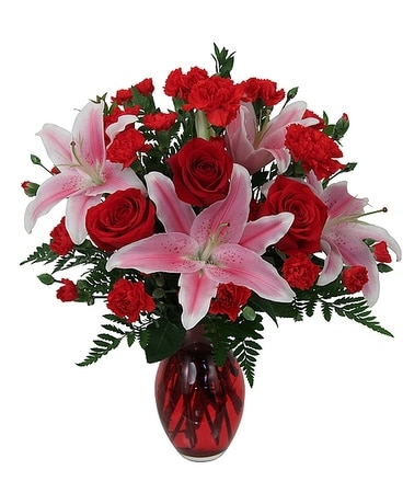 Sensation with Red Roses Flower Arrangement