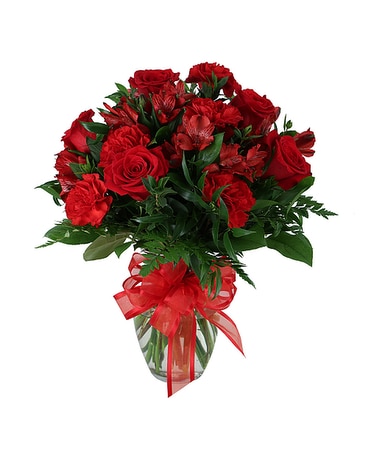 Passion with Red Roses Flower Arrangement