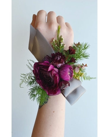Burgundy Corsage