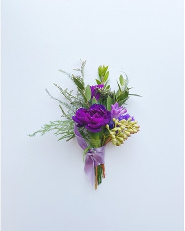 Purple Boutonniere