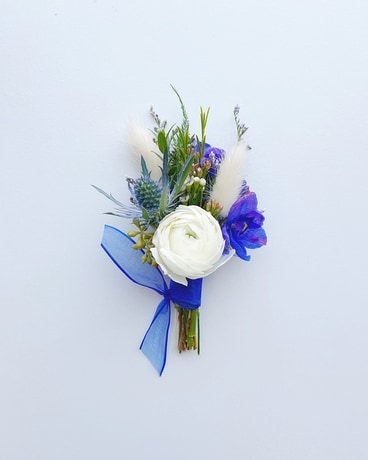 Blue Boutonniere