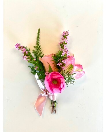 Pink Boutonniere
