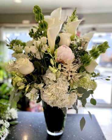 Wonderful in White Flower Arrangement