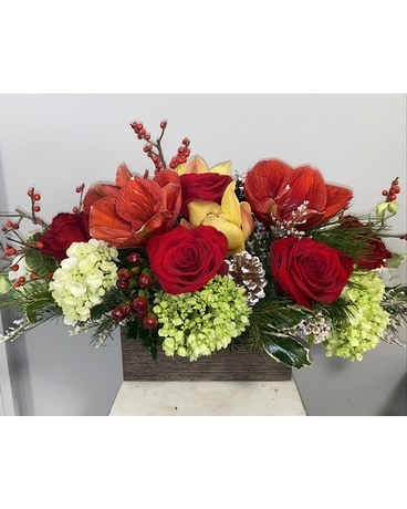 Holiday Gift Flower Arrangement