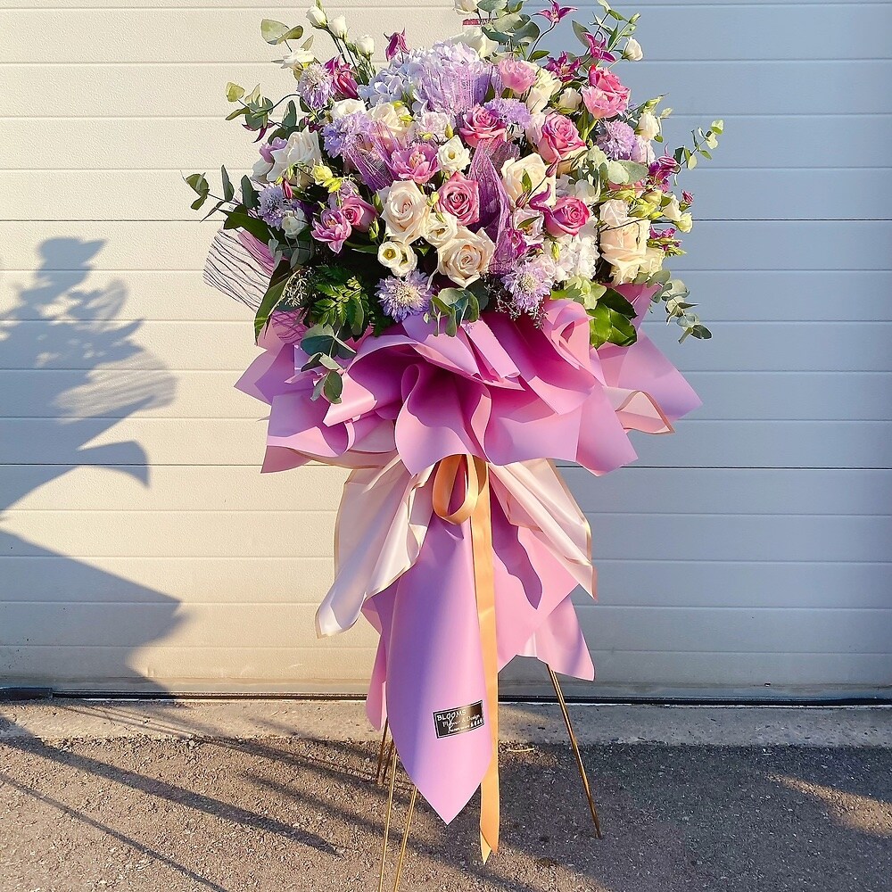 Morden Grand Opening Flower Stand -Lavender & Gold in Markham ON