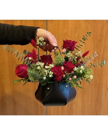 A Basket Full of Love (Red Roses) Flower Arrangement