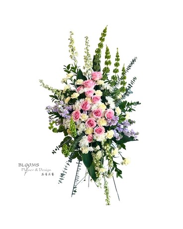 Elegant Embrace Standing Spray Standard Funeral Arrangement