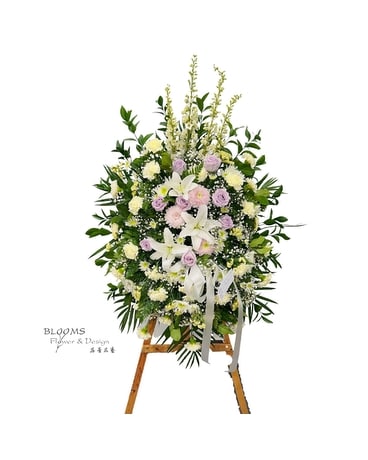 Forever Missed Standing Spray Funeral Arrangement