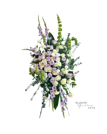Heavenly Sentiments Standing Spray Flower Arrangement