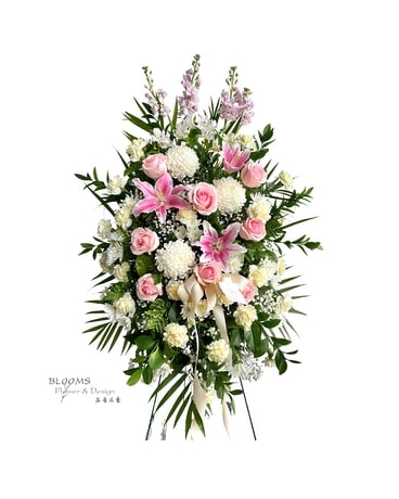 Rest In The Heaven Standing Spray Funeral Arrangement