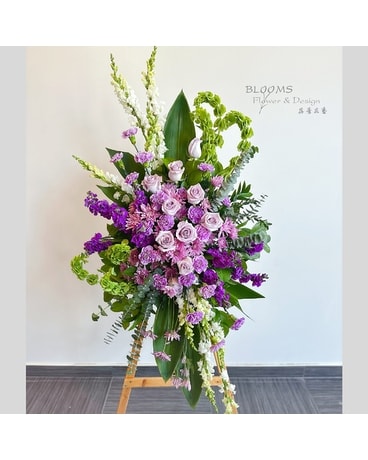 Thoughtful Prayers Standing Spray Standard Funeral Arrangement