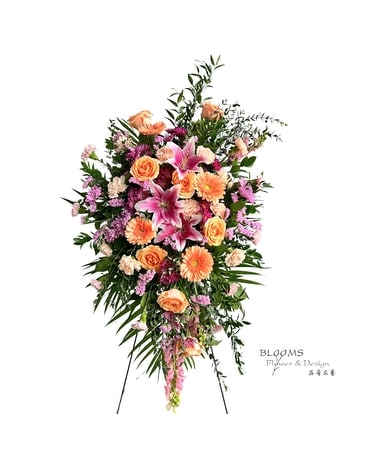 Cherished Memories  Standing Spray Funeral Arrangement