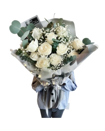 Pure White Rose Bouquet Bouquet