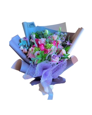 One Dozen Mixed Pink Bouquet Bouquet