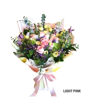 1 DOZEN ROSES LIGHT PINK (FANCY) Bouquet