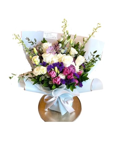 White Rose and Tulip Mixed Bouquet Bouquet
