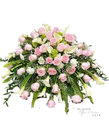 Rest and Peace Casket Spray - Deluxe Funeral Casket Spray Flowers