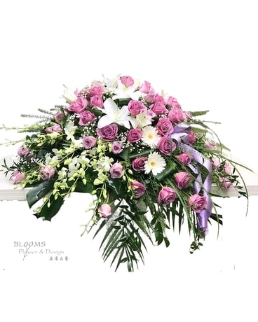 Graceful Tribute Casket Spray Funeral Casket Spray Flowers