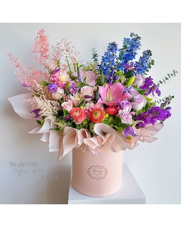 Luxury Vivid Flower Box Specialty Arrangement