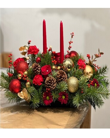 Christmas Centerpiece Flower Arrangement