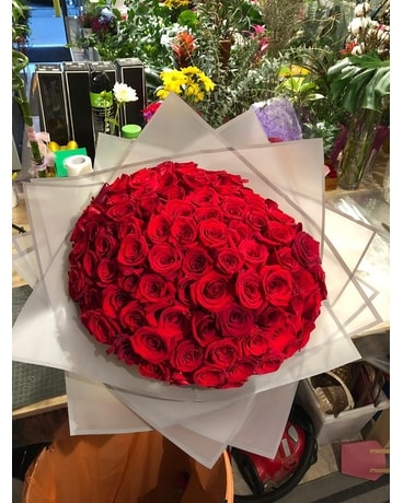 99 Premium Roses Flower Arrangement