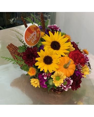 Happy Fall arrangement Flower Arrangement
