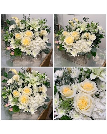 White Wooden Flower Box