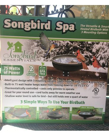 Songbird Spa Heated Bird Bath Gifts