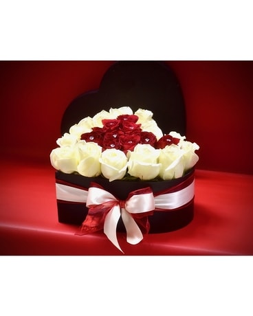 My Heart In A Box Flower Arrangement
