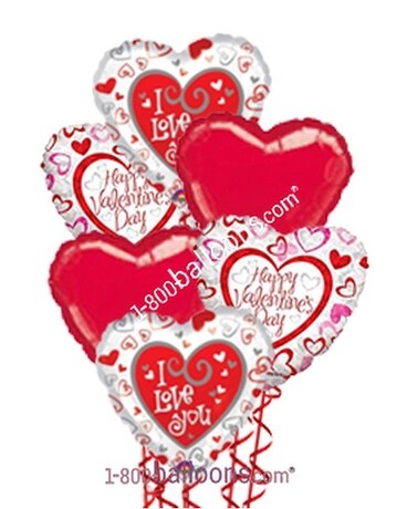 Happy Valentine's Love Balloon Bouquet