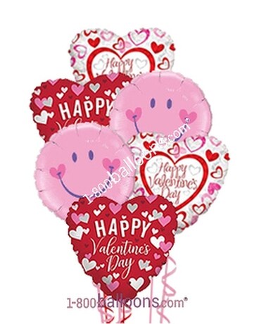 Smile Valentine Balloons Balloon Bouquet