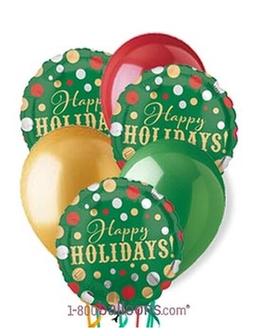Happy Holidays Balloon Bouquet