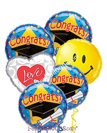 Grad, Love and Smiles Basket Arrangement