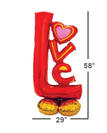 Giant Red Love Balloon Bouquet