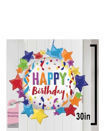 Huge Birthday Stars Door Mailoon! Balloon Bouquet