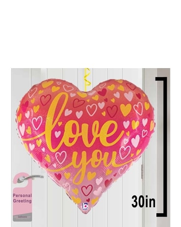 Huge Heart Door Mailoon! Balloon Bouquet