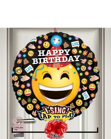 Happy Birthday Emoji Smiles Singing Balloon Balloon Bouquet
