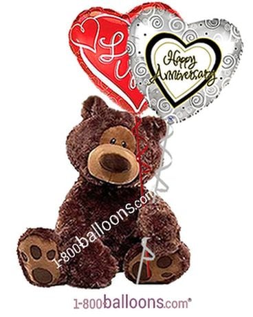 Anniversary Bear Balloon Bouquet