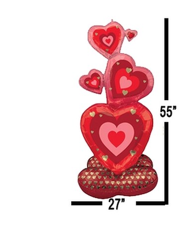 Stacking Hearts Balloon Bouquet