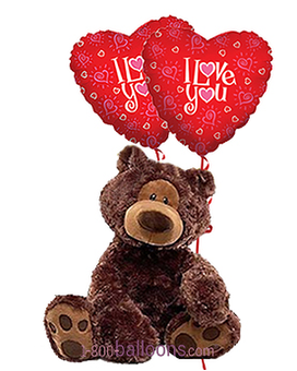 I Love You Bear Balloon Bouquet