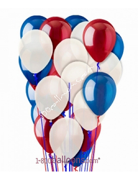 Red, White & Blue Latex Balloon Bouquet