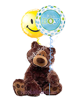 Boy Bear Balloon Bouquet