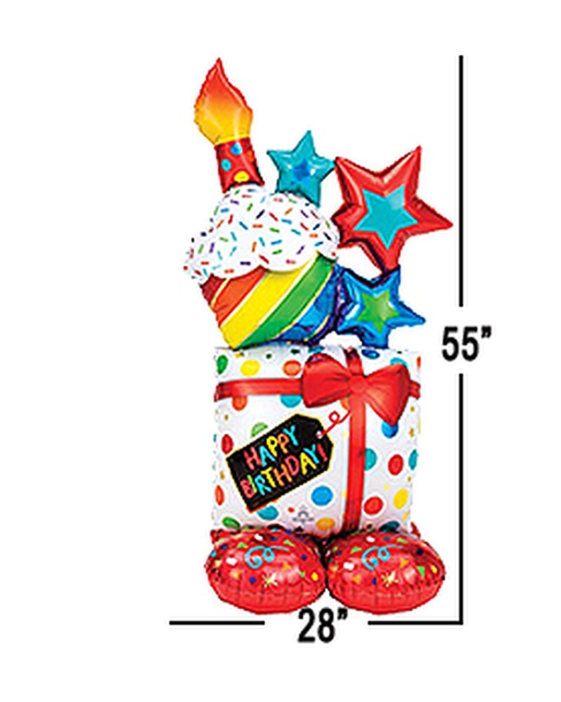 【AAKE】PINTUCK BALLOON SK Giant Happy Birthday Stack - 1-800 Balloons