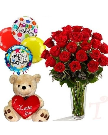 Perfect Birthday Combo by Lovebird Flowers Flower Arrangement